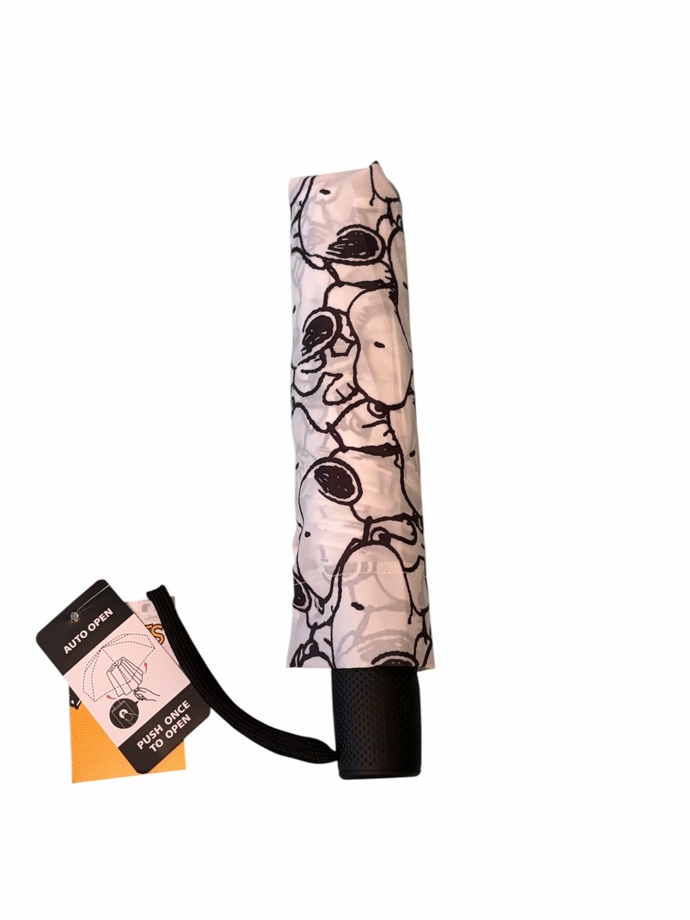 Peanuts Snoopy Black & White Faces Auto Open Umbrella